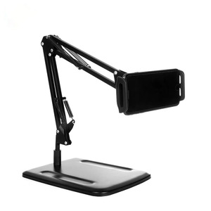 Support de téléphone de bureau EONLINE, support universel <span class=keywords><strong>pour</strong></span> <span class=keywords><strong>tablette</strong></span>, support de diffusion en direct, clips d'ancrage, <span class=keywords><strong>trépied</strong></span> extensible réglable - Product Image 1