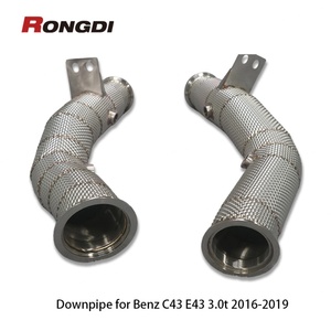 ท่อระบายความร้อนท่อไอเสียสำเร็จรูปสำหรับ C43 Mercedes-Benz E43 M276 3.0T 2016-2019 304SS ท่อตรง - Product Image 3
