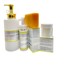 Ensemble de soins de la peau au glutathion avec logo personnalisé, crème anti-âge pour le visage, sérum éclaircissant, lotion pour le corps, ensemble complet de soins de la peau