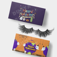 Boîte cosmétique en carton rigide personnalisée à faible MOQ, recyclable, rose vif, pour kit de cils mignons, idéale pour Halloween et Noël, vente en gros avec logo