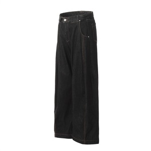 Di alta qualità produttore Vintage personalizzato di cotone pesante ampio grezzo italiano gamba larga giapponese cimosa Bootcut Denim <span class=keywords><strong>Jeans</strong></span> da uomo - Product Image 2