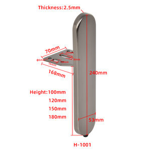 Vendita calda in stile H-1001 mobili mobili multiuso gamba prezzo a buon mercato in metallo divano gambe in metallo mobili - Product Image 2