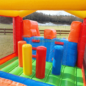 Commercial grade outdoor party bouncy castle combo bouncer <b>inflatable</b> mini bounce <b>house</b> obstacle course for kids - Product Image 6