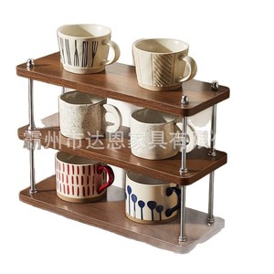 Vintage Style Storage Rack 3 Tier <b>Adjustable</b> Height Desktop Organizer For Kitchen Office Coffee Shop <b>Shelves</b> - Product Image 5