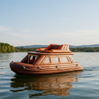 Bateau flottant électrique gonflable personnalisé, en PVC Drop Stitch, grand yacht gonflable à double pont pour activités aquatiques