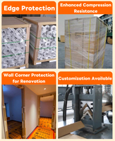 Protection d'angle en carton kraft recyclé épais et renforcé pour le verre et la protection des bords des palettes