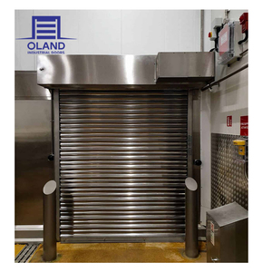 Portes <span class=keywords><strong>de</strong></span> <span class=keywords><strong>garage</strong></span> automatiques électriques ignifugées UL <span class=keywords><strong>de</strong></span> haute qualité, portes à enroulement en acier galvanisé résistant aux ouragans pour sortie - Product Image 2