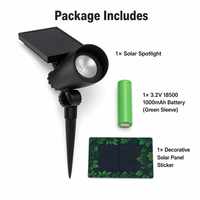 Projecteurs solaires d'extérieur étanches à LED réglables, éclairage paysager, allumage/extinction automatique du crépuscule à l'aube pour jardin, cour, arbre, drapeau