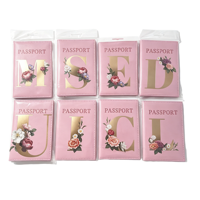 Étui de passeport tendance à motif de lettres initiales - Portable et décontracté pour les voyages