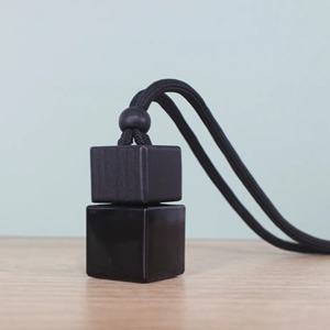 8ml Black Wood Cap Empty Classic Gradient Black Glass <b>Bottle</b> Hanging Air Freshener Essential Oil Perfume Car <b>Diffuser</b> <b>Bottle</b> - Product Image 6