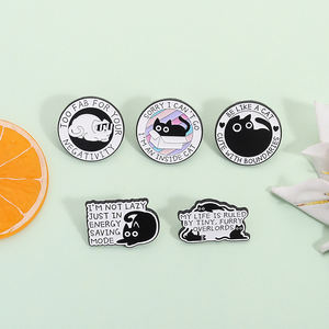 ยอดเยี่ยมเกินไปสำหรับพินเคลือบเชิงลบของคุณเข็มกลัดคำพูดแมวตลกติดป้ายปกเครื่องประดับของขวัญสำหรับเพื่อนขายส่ง - Product Image 2
