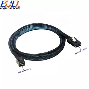 Mini SAS HD SFF 8643 to Mini SAS SFF 8087 Server Hard Disk Data Cable 12Gbps 0.5M 1M