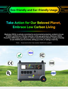 <span class=keywords><strong>Blackview</strong></span> OSCAL PowerMax 6000 Estación de energía portátil 57600Wh Batería máxima 120V/240V Control de aplicación inteligente Batería Extender Rugged Oscal - Product Image 4