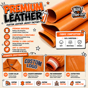 Giacche Varsity Personalizzate in Pelle di Agnello Naturale di Alta Qualità, Taglia Americana, Supporto OEM - Product Image 5