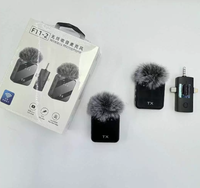 Mikrofon Lavalier dan Mikrofon Kerah F11-2 untuk Ponsel