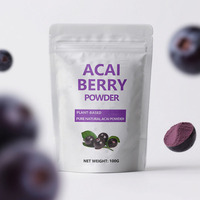 Marque privée Poudre naturelle de baies d'açai pour smoothie Boissons Poudre d'açai