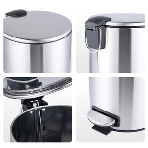 ถังขยะแบบเหยียบสำหรับใช้ในครัวห้องน้ำถังขยะฝาปิดแบบนิ่มทำจากสแตนเลส - Product Image 5