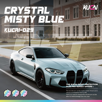 Film Pelindung Cat Bodi Mobil KUCAI Factory Wrapping Anti Gores Produksi Super Crystal Misty Blue Vinyl Wrap 1.52*17M/roll
