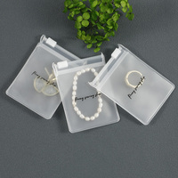 Pochette Transparente en PVC pour Collier, Sacs à Bijoux Personnalisés avec Logo, Petits Sacs en Plastique pour l'Emballage de Bijoux