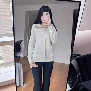 <span class=keywords><strong>Felpa</strong></span> aderente da donna <span class=keywords><strong>con</strong></span> etichetta dorata <span class=keywords><strong>con</strong></span> cappuccio Plus <span class=keywords><strong>felpa</strong></span> sportiva Casual in pile - Product Image 5
