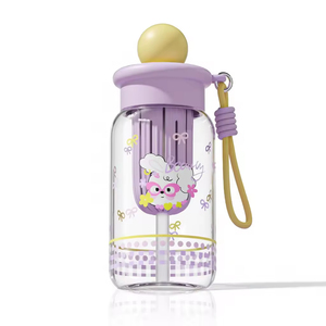 JM6 Summer Girls Cartoon Cute Sports Plastic Straw Cup Food Grade High Temperature Resistant 500ml Direct <strong>Drinking</strong> - Product Image 5