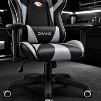 Chaise de bureau gaming AOR ergonomique à dossier haut, chaise de course réglable et inclinable en cuir PU avec éclairage LED RGB rafraîchissant – Direct Usine