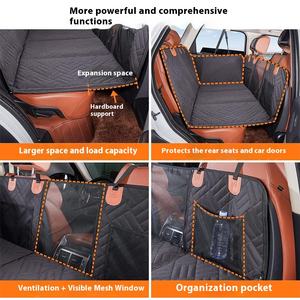 कुत्ते की कार सीट में हैममॉक-नरम पर्यावरण के अनुकूल ठोस पैटर्न कपड़े वॉटरप्रूफ टिकाऊ खरोंच प्रतिरोधी समायोज्य कार - Product Image 4