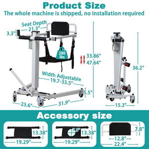 Silla de Ruedas Plegable para Transporte Fácil, Elevador de Coche para Pacientes con Eslinga Resistente para Vehículo - Product Image 3