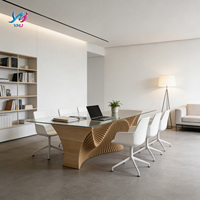 Bureau d'accueil moderne en bois écologique et durable, et table de découpe créative pour la maison, le bureau et l'hôtellerie