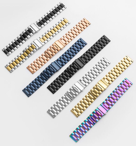 Cinturino per orologio a tre maglie in metallo di lusso in acciaio inossidabile per orologio <span class=keywords><strong>Samsung</strong></span> 14mm 16mm 18mm 20mm 22mm 24mm cinturino per orologio in acciaio inossidabile - Product Image 4