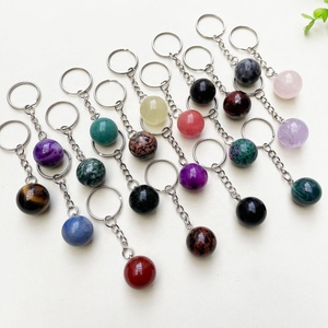 Portachiavi all'ingrosso <span class=keywords><strong>con</strong></span> ciondolo a sfera di cristallo naturale <span class=keywords><strong>con</strong></span> cristalli curativi e sfera di cristallo portachiavi portachiavi - Product Image 6