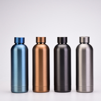 Botella de Agua Térmica de Doble Pared de Acero Inoxidable con Color Personalizado, Acabado Mate, para Deportes al Aire Libre, Boca Pequeña