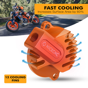 NICECNC Engine Oil Filter Cap Cover for <strong>KTM</strong> <strong>690</strong> Duke/<strong>SMCR</strong>/ Enduro R 2012-2023 Husqvarna 701 Supermoto 2016-2023 GasGas ES700 - Product Image 4