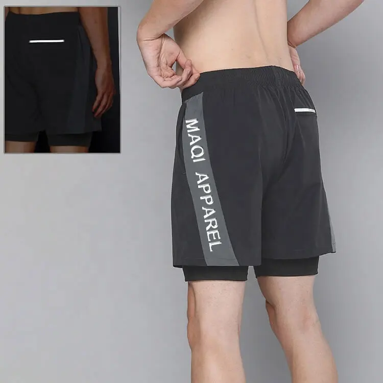 Pantaloncini in nylon firmati da uomo Quick dry crossfit pantaloni corti atletici impermeabili da allenamento in palestra di design personalizzato