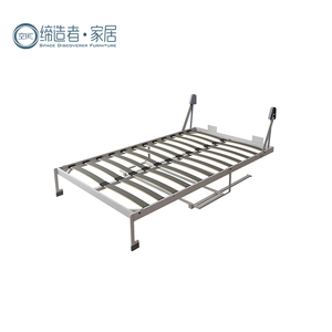 Letto a Scomparsa Verticale con Armadio in Materiale Truciolare, Letto a Muro Pieghevole Murphy con Scrivania - Product Image 6