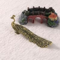 Ornements Artisanaux en Laiton Imitation Paon Antique, Artisanat de Sculpture en Alliage de Cuivre Ancien et Divers