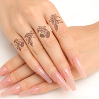 Pochoir de tatouage temporaire OEM personnalisé de belle conception pochoir papillon sexy imperméable au henné pour tatouages au doigt