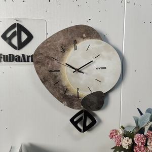 Horloge murale contemporaine de luxe moderne de 40 cm, décoration murale pour la maison, veilleuse, grande horloge suspendue, luxe, dropshipping 2025, décoration murale - Product Image 6