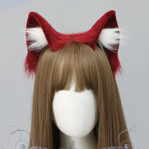 Oreilles de chat (pain en forme d'oreille de chat cuit à la vapeur) cerceau de <span class=keywords><strong>cheveux</strong></span> renard décoration de <span class=keywords><strong>cheveux</strong></span> en peluche simulation de coeur de fille désir pur - Product Image 6