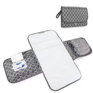 Cambiador de pañales portátil para bebé, cambiador de pañales para bebé, bolsa de viaje con bolsillo de toallitas, cambiador portátil de diseño inteligente - Product Image 1