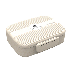 Fiambrera de paja de trigo respetuosa con el medio ambiente con logotipo personalizado, contenedor hermético <span class=keywords><strong>Rectangular</strong></span> para niños y adultos - Product Image 3