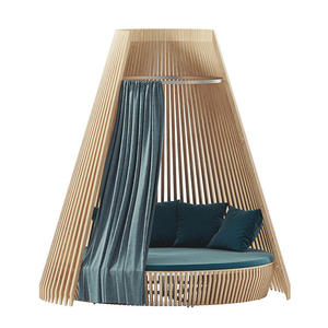 Lit de repos moderne et imperméable pour hôtel, mobilier de patio extérieur toutes saisons, idéal pour les centres de villégiature de luxe, avec auvent et lit de jour réglable pour piscine - Product Image 3