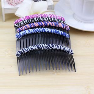Peines para el cabello de tela con diseño geométrico multicolor para mujeres, accesorio para peinar el cabello - Product Image 3