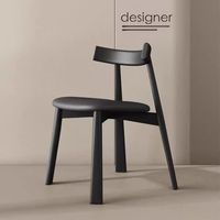 Chaise de Salle à Manger Médiévale Moderne Velours Doux Luxe Moderne en Bois Massif Rembourré pour Intérieur Restaurant Salon et Salon