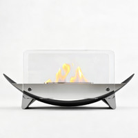 Lampes à bioéthanol en acier inoxydable moderne, revêtement poudré, forme originale, sur mesure, pour table, usage décoratif pour les fêtes