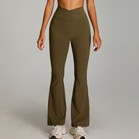 Ensemble de yoga 3 pièces ultra-extensible, respirant, léger et à séchage rapide, avec pantalon évasé et short, idéal pour la gym et la course à pied