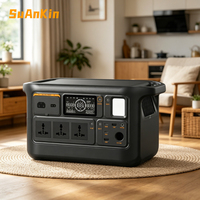 Station d'alimentation portable 1920Wh, générateur solaire 2400W, batterie de secours MPPT pour le camping en plein air, la maison et les situations d'urgence