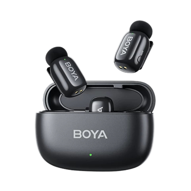 Boya Professional Mini Wireless Lavalier Microphone Portable Built-in Lithium Battery Noise Cancelling for Type-C
