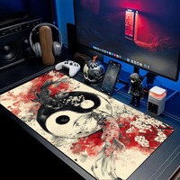 Diagramme Yin-Yang peinture traditionnelle chinoise tapis de souris de jeu PC tapis de joueur Teclado tapis de tapis ergonomique tapis de bureau pour ordinateur portable