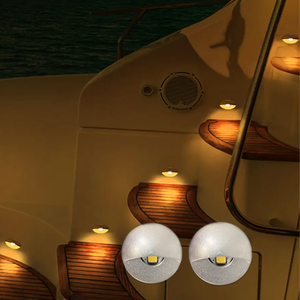 Outdoor Waterproof IP67 12V 1Watt Half Moon Aluminum Deck Spotlights - Product Image 1